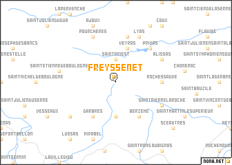 map of Freyssenet