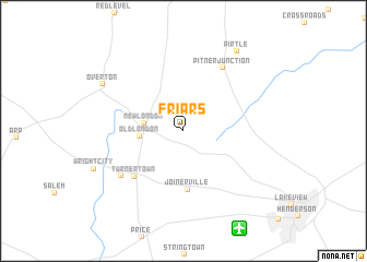 map of Friars