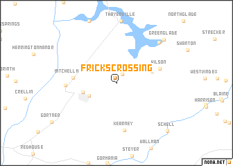 map of Fricks Crossing