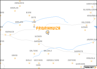 map of Fridrihmuiža