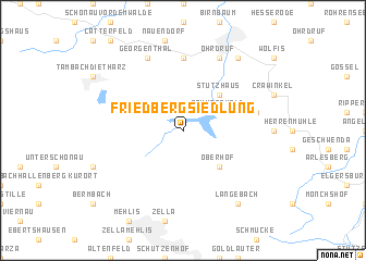 map of Friedberg-Siedlung