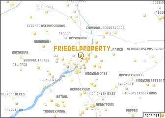 map of Friedel Property