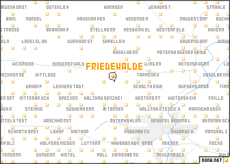 map of Friedewalde