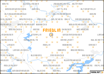 map of Friedlin