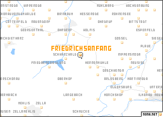 map of Friedrichsanfang