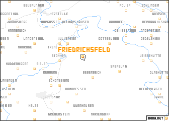 map of Friedrichsfeld