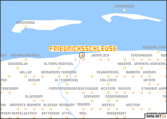 map of Friedrichsschleuse