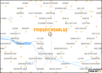 map of Friedrichswalde