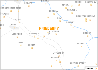 map of Frieds Bay