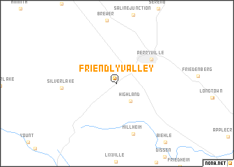 map of Friendly Valley