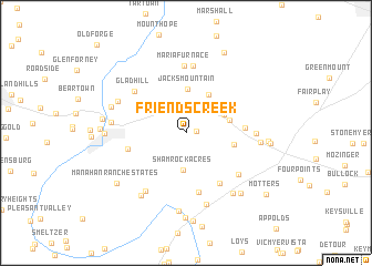 map of Friends Creek