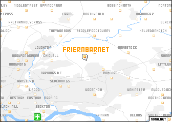 map of Friern Barnet