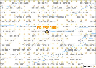 map of Friesenham