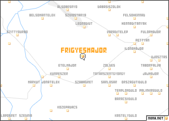 map of Frigyesmajor