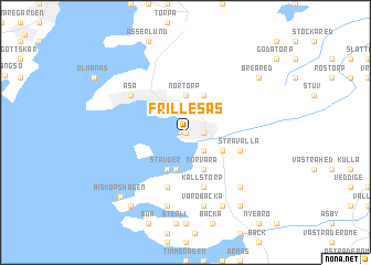 map of Frillesås