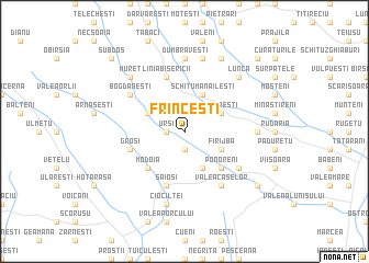 map of Frînceşti