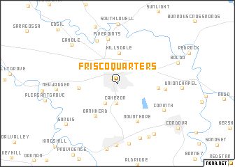 map of Frisco Quarters