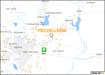 map of Frizzell Spur