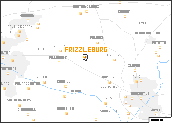 map of Frizzleburg