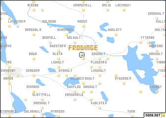 map of Frödinge