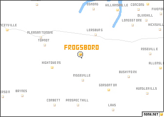map of Frogsboro