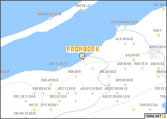 map of Frombork