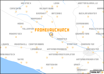 map of Frome Vauchurch