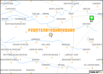 map of Frontenay-Rohan-Rohan