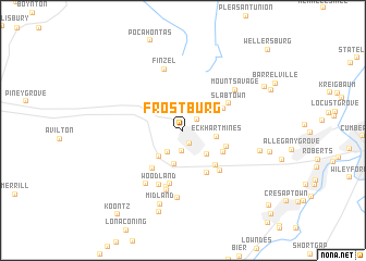 map of Frostburg