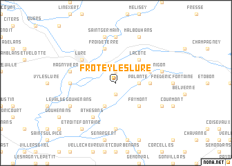 map of Frotey-lès-Lure