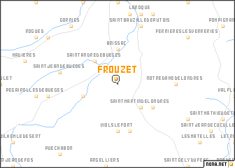 map of Frouzet