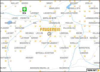 map of Frugereix