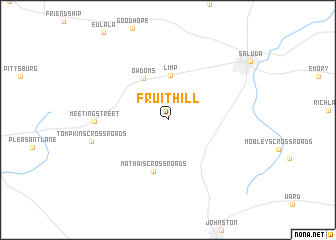 map of Fruit Hill