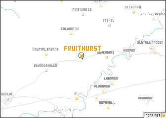 map of Fruithurst