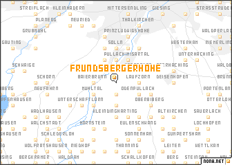 map of Frundsbergerhöhe