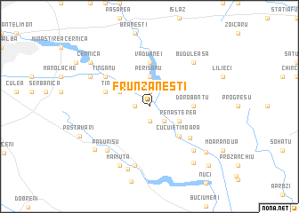map of Frunzăneşti