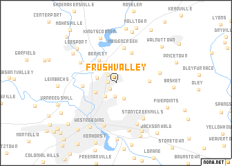 map of Frush Valley