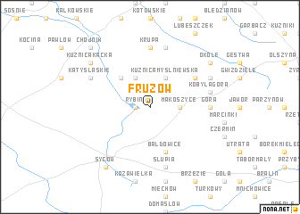 map of Fruzów