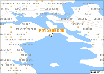 map of Frydenborg