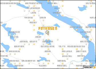 map of Frykåsen