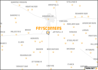 map of Frys Corners