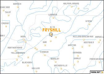 map of Frys Mill