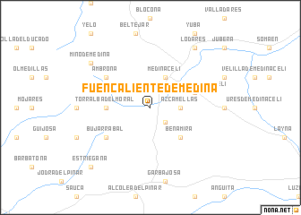 map of Fuencaliente de Medina