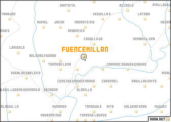 map of Fuencemillán