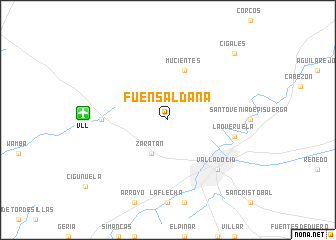 map of Fuensaldaña