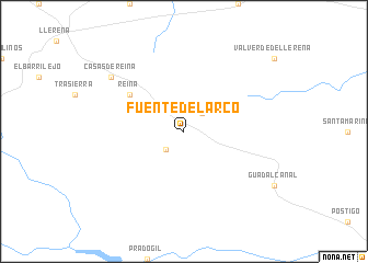 map of Fuente del Arco