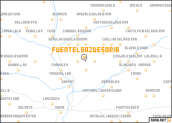 map of Fuentelsaz de Soria