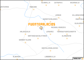 map of Fuente Palacios