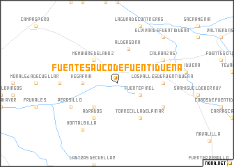 map of Fuentesaúco de Fuentidueña