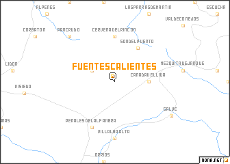 map of Fuentes Calientes